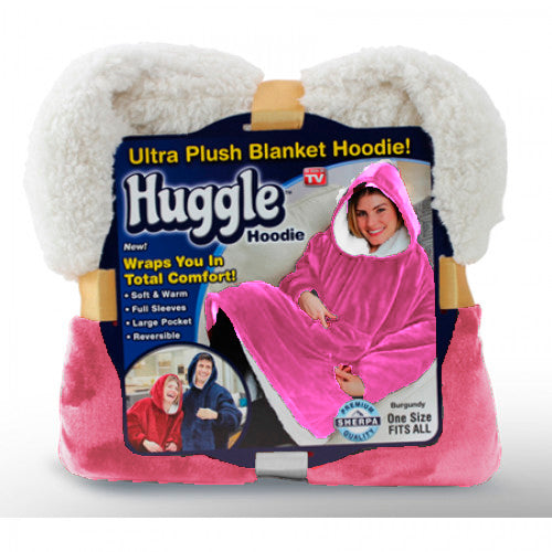 RASPRODAJA - Plišano duks ćebe sa rukavima i kapuljačom