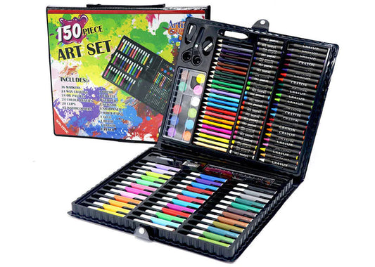 Kompletan set za crtanje sa školskim priborom od 150 delova