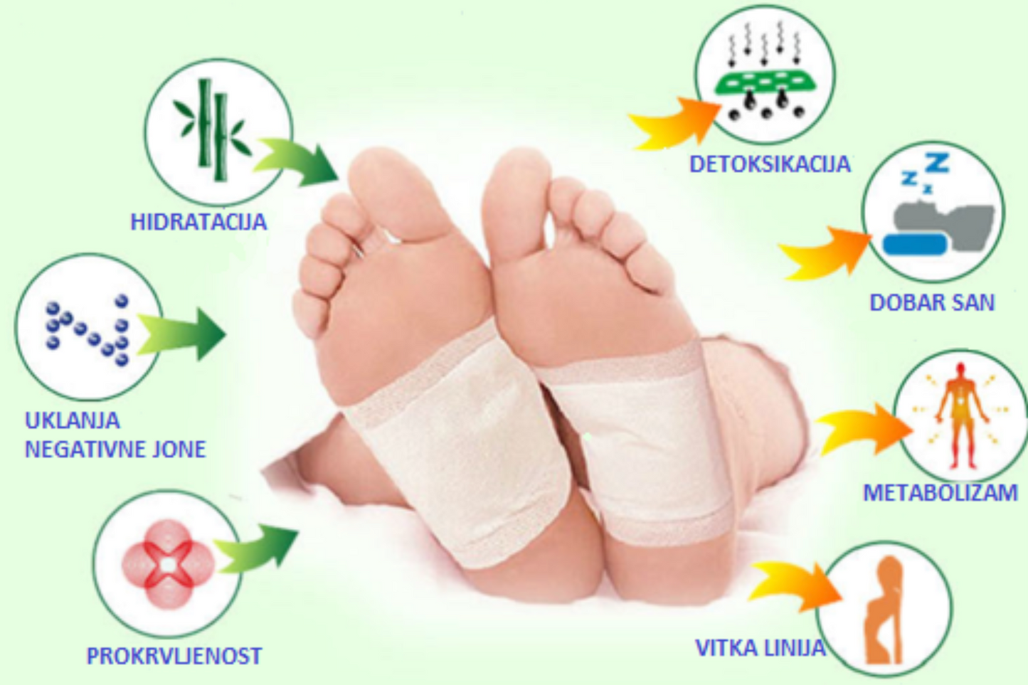 Kinoki flasteri za detoksikaciju organizma - 10 komada