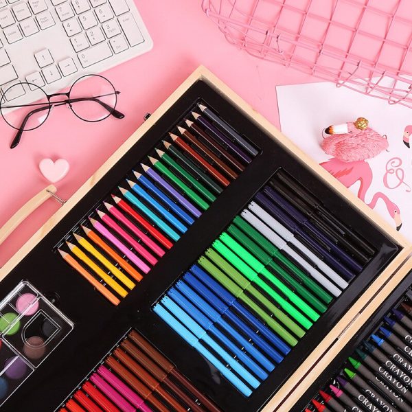 Kompletan set za crtanje sa školskim priborom od 150 delova